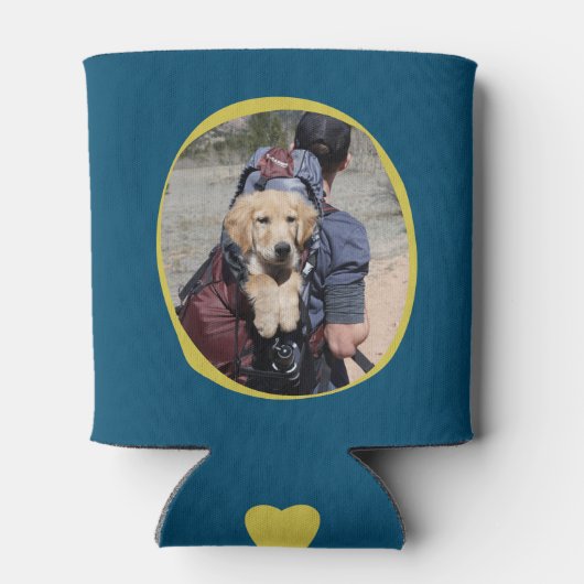 犬最高のパパペットフォトポープリント文字カスタムカラー 缶クーラー (裏面)