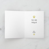 犬最高のパパペット写真かわいいタイポグラフィ父親の日 カード (内部)