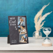 犬最高のパパペット写真父の日 フォトプラーク (側面)