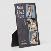 犬最高のパパペット写真父の日 フォトプラーク (側面)