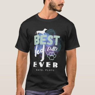 犬最高のパパー前足の水色 Tシャツ