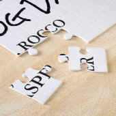 犬最高のパパ写真コラージュ ジグソーパズル (側面)