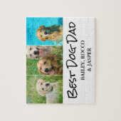 犬最高のパパ写真コラージュ ジグソーパズル (縦)