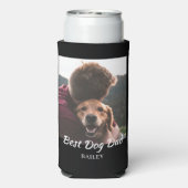 犬最高のパパ写真パーソナライズされた スリム缶クーラー (Seltzer裏面)