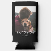 犬最高のパパ写真パーソナライズされた スリム缶クーラー (正面)
