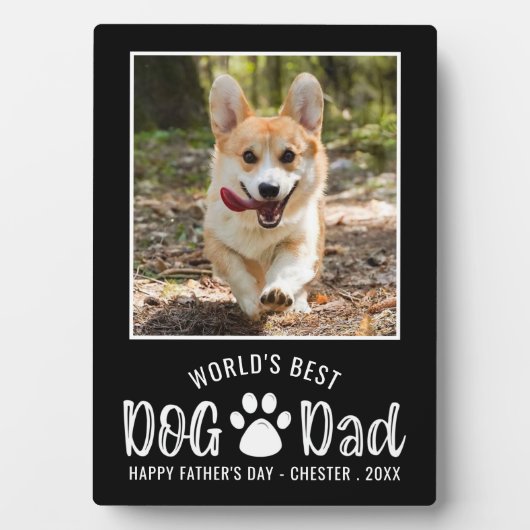 犬最高のパパ写真父の日あなたの色 フォトプラーク (正面)