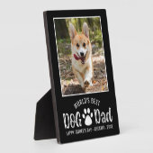 犬最高のパパ写真父の日あなたの色 フォトプラーク (側面)