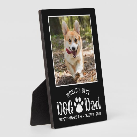 犬最高のパパ写真父の日あなたの色 フォトプラーク (側面)