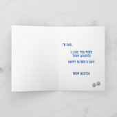 犬最高のパパ永遠の父のデイカード カード (内部)