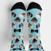 犬最高のパパ16ハート型ペットフォトコラージュ ソックス (上部)