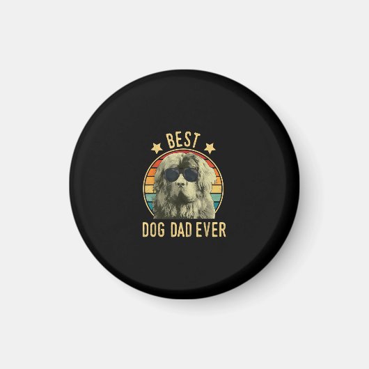 犬最高のパパ | newfoundland owner day gift マグネット (正面)