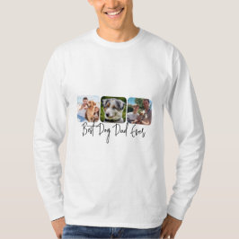 犬最高のパパEverカスタム - 3-Photo Collage Tシャツ