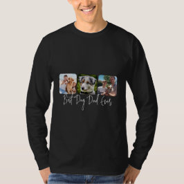 犬最高のパパEverカスタム - 3-Photo Collage Tシャツ