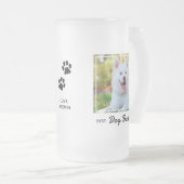 犬最高のパパEverパーソナライズされた – 可愛い写真犬パパ フロストグラスビールジョッキ (正面右)