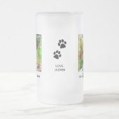 犬最高のパパEverパーソナライズされた – 可愛い写真犬パパ フロストグラスビールジョッキ (中央)