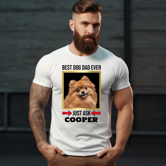 犬最高のパパEverパーソナライズされた Dog Photo Tシャツ