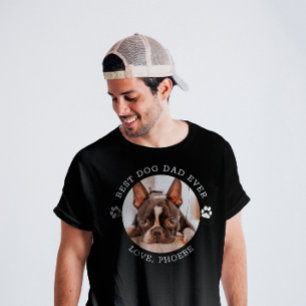 犬最高のパパEverパーソナライズされた Pet写真Tシャツ Tシャツ
