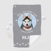 犬最高のパパEverパーソナライズされた Pet Photo ゴルフタオル (インサイチュ)
