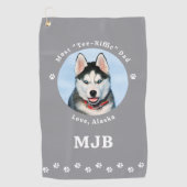 犬最高のパパEverパーソナライズされた Pet Photo ゴルフタオル (正面)