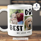 犬最高のパパEVER写真コラージュパーソナライズされた コーヒーマグカップ