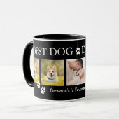 犬最高のパパEver 5 Photo Collage Pet Name Black マグカップ (正面左)