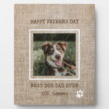 犬最高のパパEver Burlap Photo Father's Day