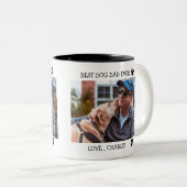 犬最高のパパEver Father's Dayの写真カスタム ツートーンマグカップ (正面右)