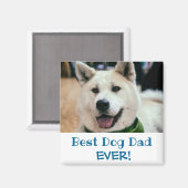 犬最高のパパEver Photo マグネット (正面/裏面)