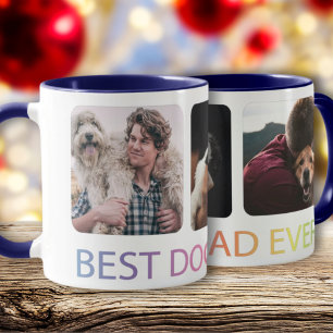犬最高のパパEver Photo Collage Pet Coffee Mug マグカップ