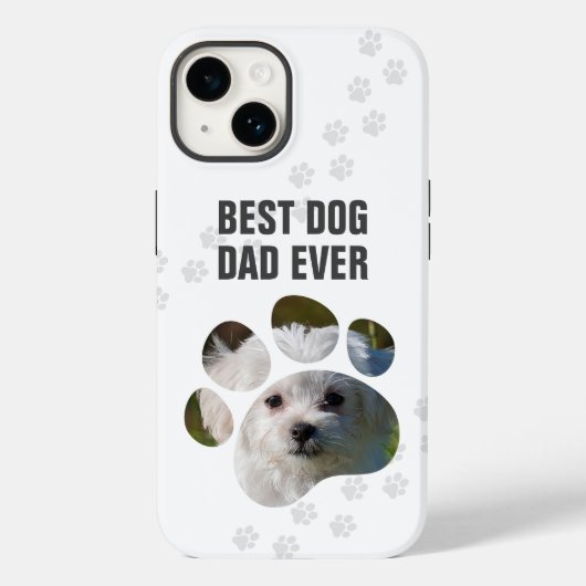 犬最高のパパEver Photo Paw Print Case-Mate iPhoneケース (裏面)