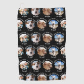 犬最高のパパParとYour 4 Dog's Photo ゴルフタオル (正面)