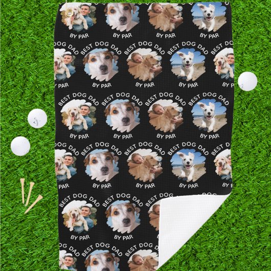 犬最高のパパParとYour 4 Dog's Photo ゴルフタオル