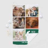 犬最高のパパPar Photo Collage for Father's Day ゴルフタオル (インサイチュ)
