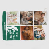 犬最高のパパPar Photo Collage for Father's Day ゴルフタオル (横)