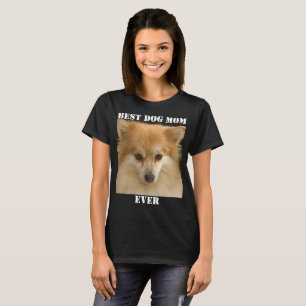 犬最高のママ今まで写真おもしろいかわいい子犬ペットTシャツ Tシャツ