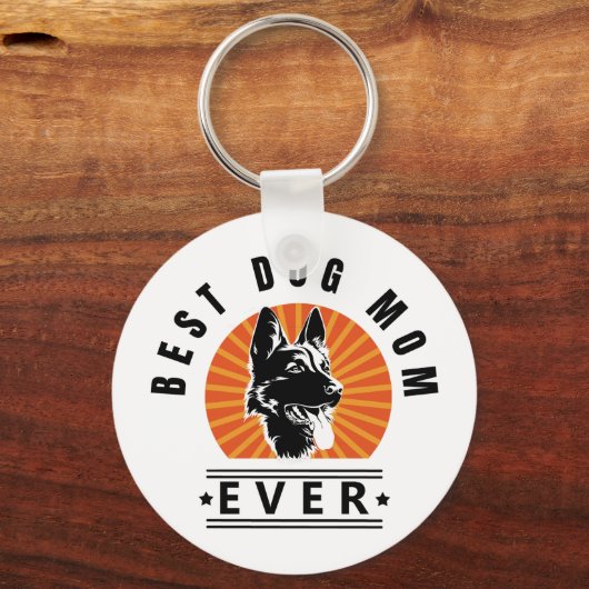 犬最高のムームエバードイツシェパードドッグ日が差すこと キーホルダー (正面)