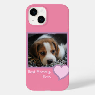 犬最高のモーミーエバーピンク文字ペットのビーグル写真 Case-Mate iPhone 14ケース