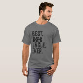 犬最高の伯父おもしろいの日ヴィンテージ Tシャツ (正面フル)