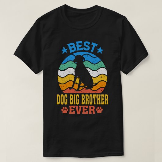 犬最高の兄エバーヴィンテージ父の日 Tシャツ (デザイン正面)