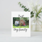 犬最高の家族ママパパペット動物の友人holidayg ポストカード (スタンド正面)