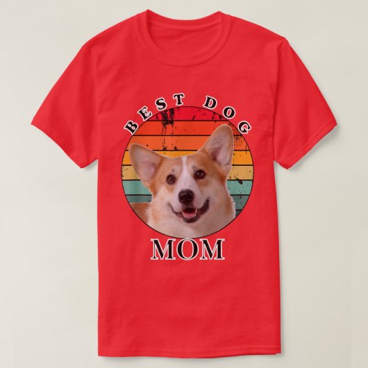 犬最高の母がウェルシュコーギーを壊した Tシャツ (デザイン正面)