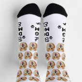 犬最高の母が可愛いパーソナライズされたペット写真 ソックス (上部)