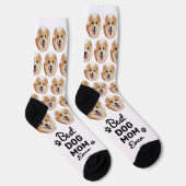 犬最高の母が可愛いパーソナライズされたペット写真 ソックス (右)