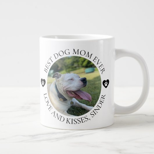 犬最高の母が母の日を撮影 ジャンボコーヒーマグカップ (右)