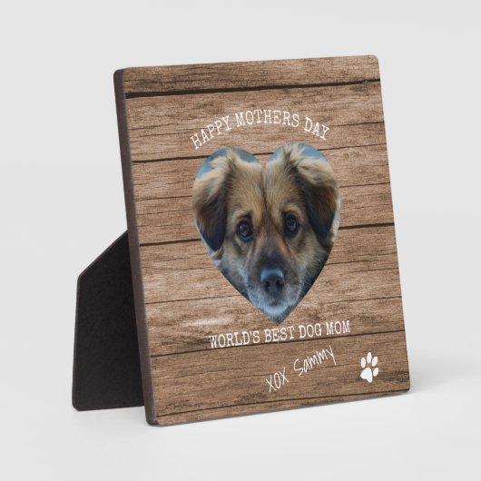 犬最高の母が母の日を撮影 フォトプラーク (正面)