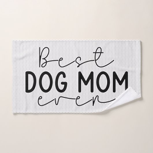 犬最高の母のおもしろいとペット好きスタイリッシュのためのギフト バスタオルセット (ハンドタオル)