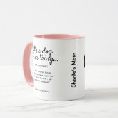犬最高の母のカスタム引用文写真と写真の両面マグカップ マグカップ (正面左)
