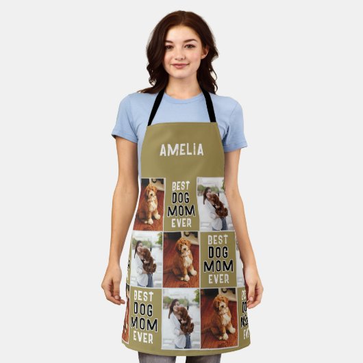 犬最高の母のペットの飼い主2写真 エプロン (着用した状態)