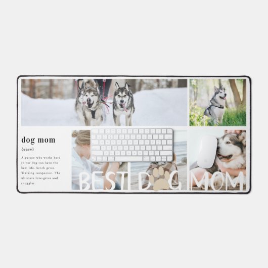 犬最高の母の定義 | 5枚の写真 デスクマット (キーボード&マウス)