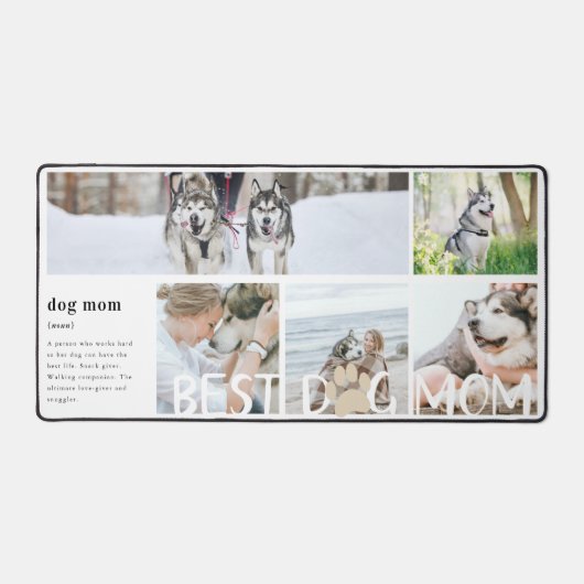犬最高の母の定義 | 5枚の写真 デスクマット (正面)